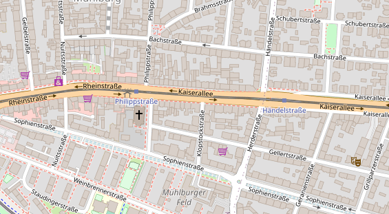 Physiotherapie auf Satellitenbild