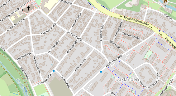 Physiotherapie auf Satellitenbild