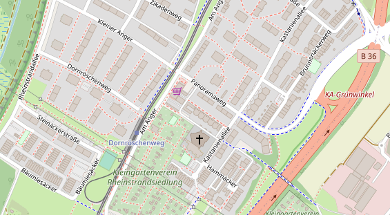 Physiotherapie auf Satellitenbild