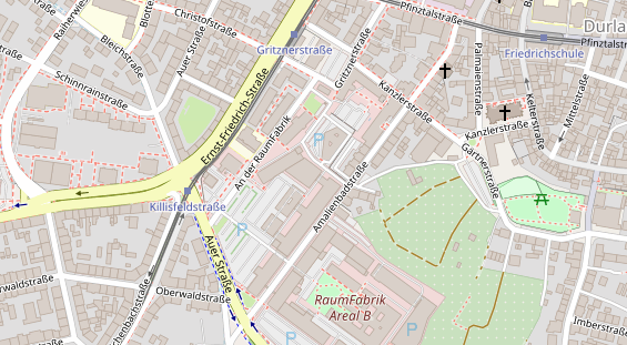 Physiotherapie auf Satellitenbild