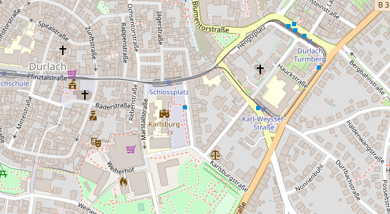 Physiotherapie auf Satellitenbild