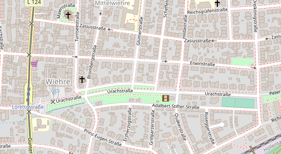 Physiotherapie auf Satellitenbild