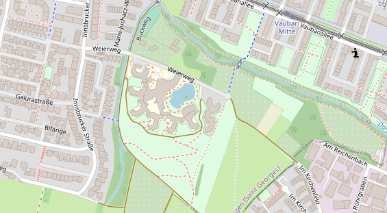 Physiotherapie auf Satellitenbild