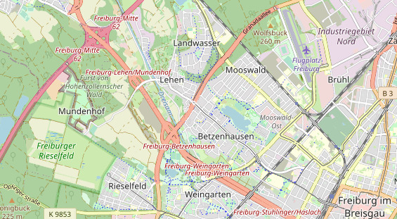 physical therapy on map