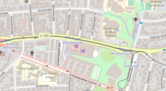 Physiotherapie auf Satellitenbild