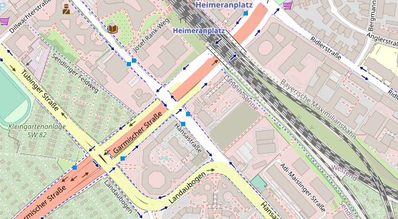 Physiotherapie auf Satellitenbild