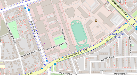 Physiotherapie auf Satellitenbild