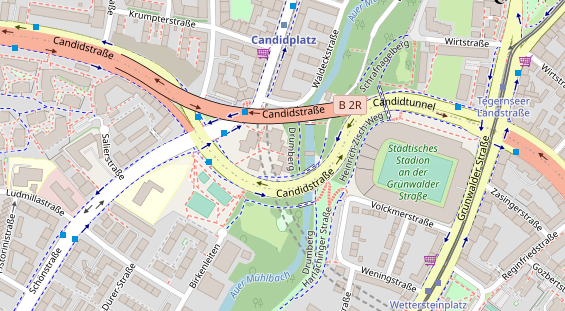 Physiotherapie auf Satellitenbild