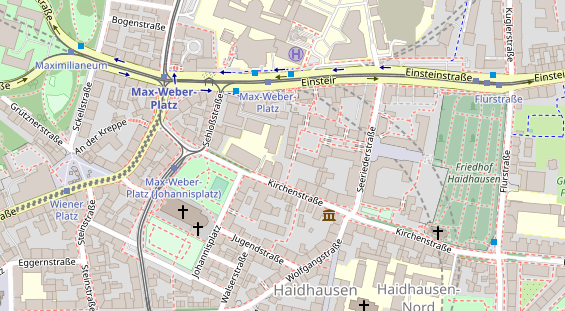 Physiotherapie auf Satellitenbild