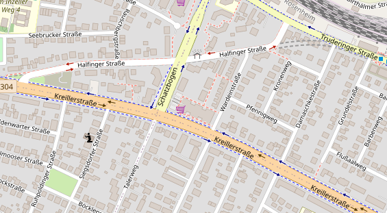 Physiotherapie auf Satellitenbild