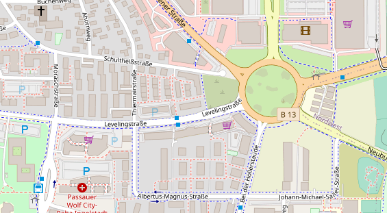 Physiotherapie auf Satellitenbild