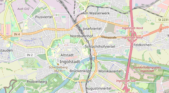 physical therapy on map