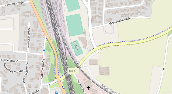 Physiotherapie auf Satellitenbild