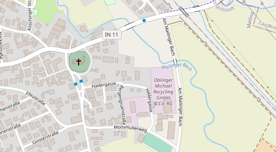 Physiotherapie auf Satellitenbild