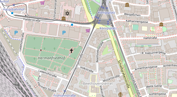 Physiotherapie auf Satellitenbild