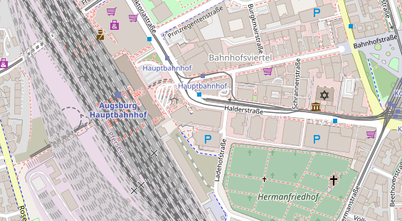 Physiotherapie auf Satellitenbild