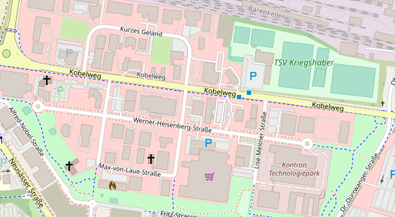 Physiotherapie auf Satellitenbild