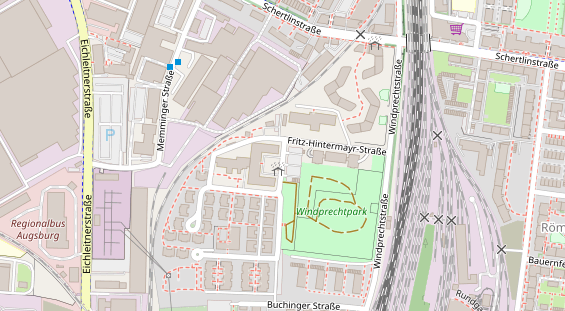 Physiotherapie auf Satellitenbild