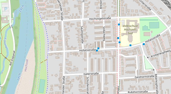 Physiotherapie auf Satellitenbild