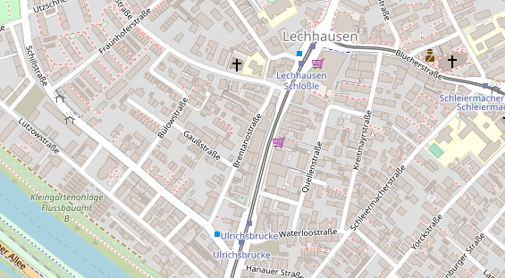 Physiotherapie auf Satellitenbild