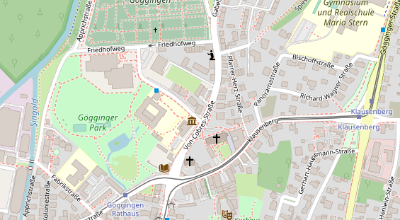 Physiotherapie auf Satellitenbild