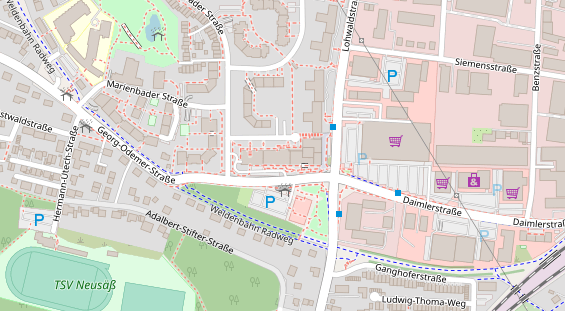 Physiotherapie auf Satellitenbild
