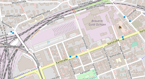 Physiotherapie auf Satellitenbild