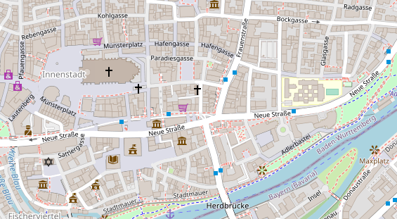 Physiotherapie auf Satellitenbild