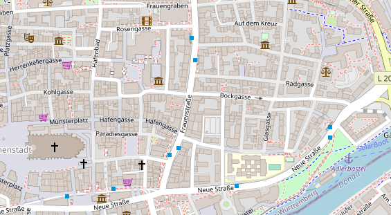 Physiotherapie auf Satellitenbild