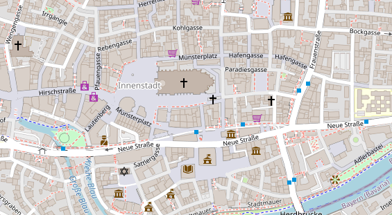 Physiotherapie auf Satellitenbild