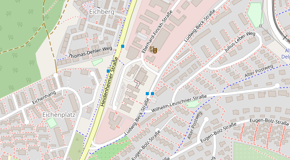 Physiotherapie auf Satellitenbild