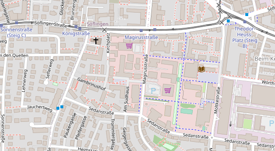 Physiotherapie auf Satellitenbild