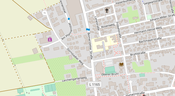 Physiotherapie auf Satellitenbild