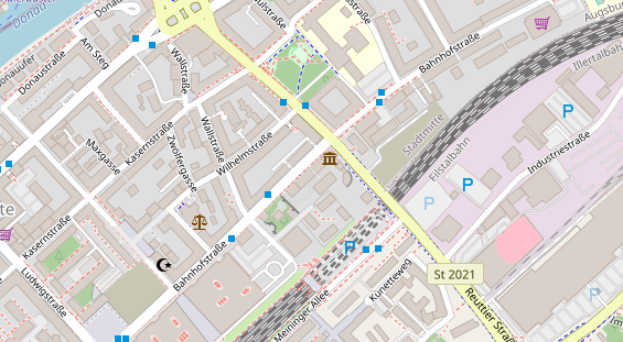 Physiotherapie auf Satellitenbild