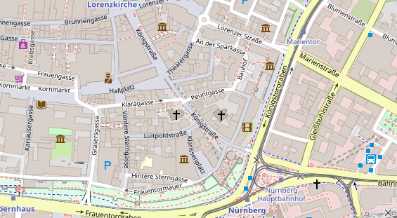 Physiotherapie auf Satellitenbild