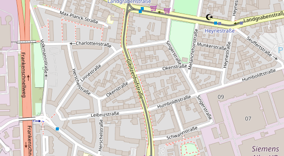 Physiotherapie auf Satellitenbild