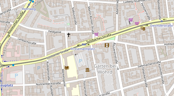 Physiotherapie auf Satellitenbild