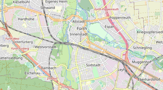 physical therapy on map