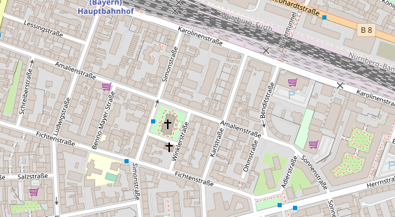 Physiotherapie auf Satellitenbild