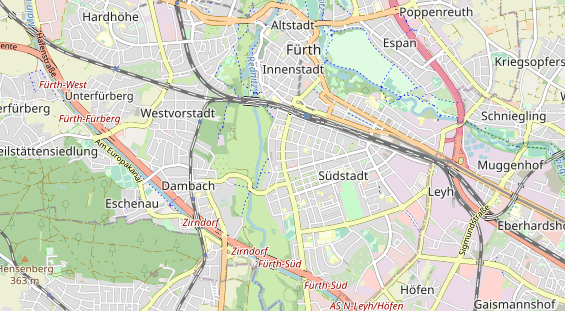 physical therapy on map