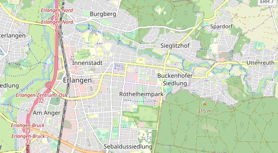 physical therapy on map