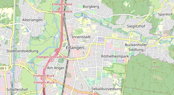 physical therapy on map