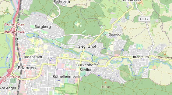 physical therapy on map