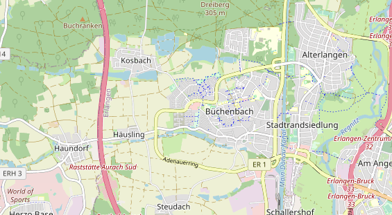 physical therapy on map