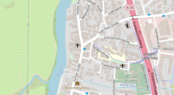 Physiotherapie auf Satellitenbild