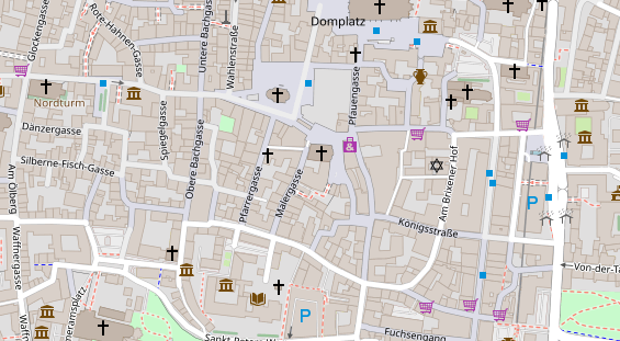 Physiotherapie auf Satellitenbild