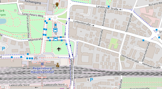 Physiotherapie auf Satellitenbild