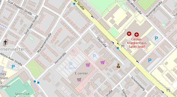 Physiotherapie auf Satellitenbild