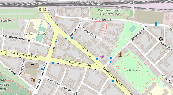 Physiotherapie auf Satellitenbild