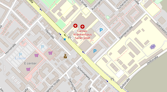 Physiotherapie auf Satellitenbild